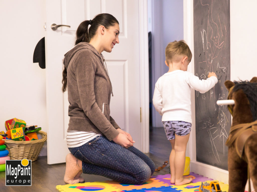 MagPaint Blackboard Paint mother and son